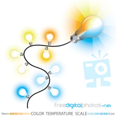 Light Color Temperature Scale Stock Image