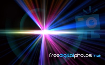 Light Flare Special Effect.spike Spectrum Ball Flare.beautiful Lens Flare Stock Image