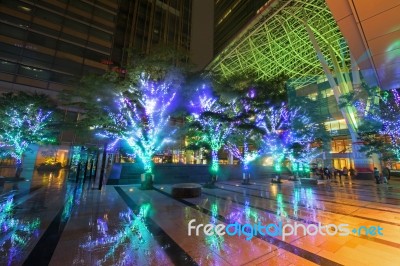 Light Illustration At Roppongi Midtown Complex Stock Photo