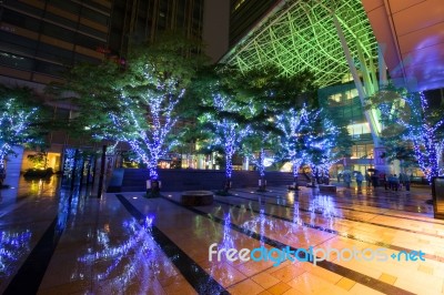 Light Illustration At Roppongi Midtown Complex Stock Photo