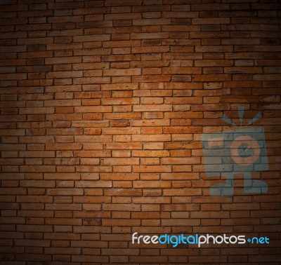 Light On Brick Wall Stock Photo