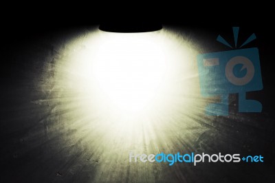 Light Shining On Concrete Wall Stock Photo