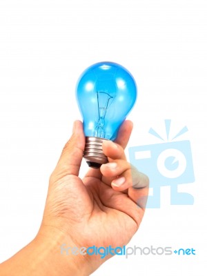 Lightbulb In Hand Stock Photo