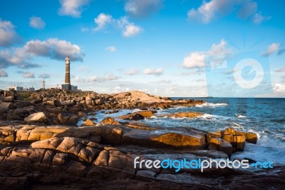 Lighthouse In Cabo Polonio, Rocha, Uruguay Stock Photo