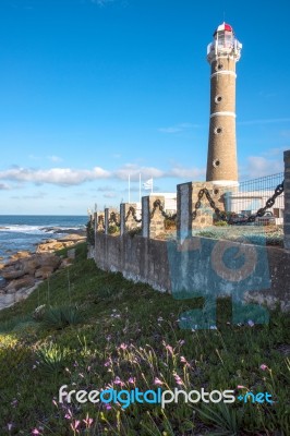 Lighthouse In Jose Ignacio Near Punta Del Este, Uruguay Stock Photo