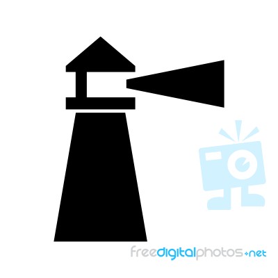 Lighthouse Symbol Icon  Illustration On White Backgr Stock Image