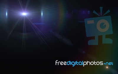 Lighting Abstract  With Digital Lens Flare Stock Image