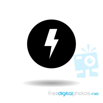 Lighting Button Icon  Illustration Eps10 On White Background Stock Image