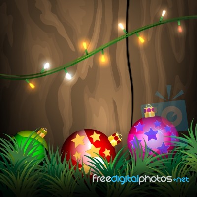 Lighting Christmas Scene Stock Image