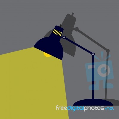 Lighting Lamp Flat Style Stock Image