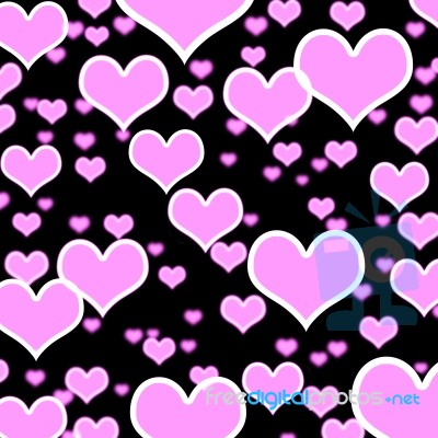 Lilac Hearts Background Stock Image