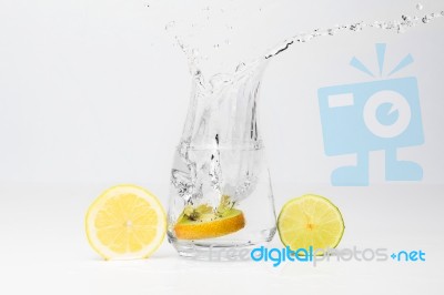 Lime Kiwi And Lemon Stock Photo