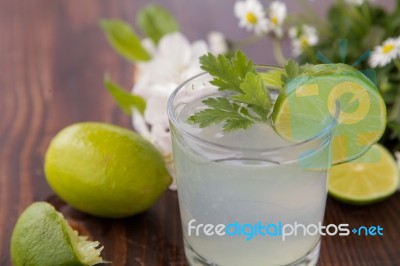 Lime On The Desk Stock Photo