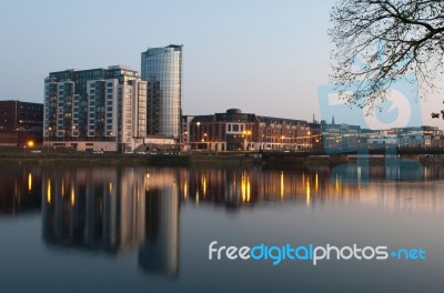 Limerick At Night Stock Photo