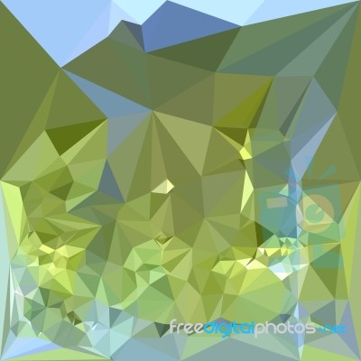 Limerick Green Abstract Low Polygon Background Stock Image