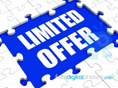 Limited Offer Puzzle Shows Deadline Product Promotion Stock Image