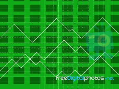 Line Graph Shows Graphic Diagram And Financial Stock Image