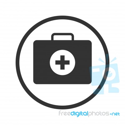 Linear First Aid Box Icon -  Iconic Design Stock Image