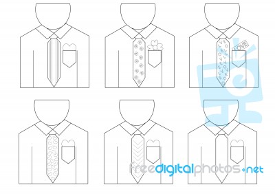 Linear Man Wear Shirt With Love In Shirt Pocket Stock Image