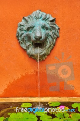 Lion Fountain Stock Photo