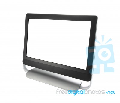 Liquid Crystal Display Personal Computer Stock Photo