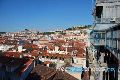 Lisbon Cityscape Stock Photo