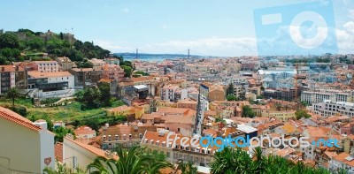 Lisbon Cityscape Stock Photo