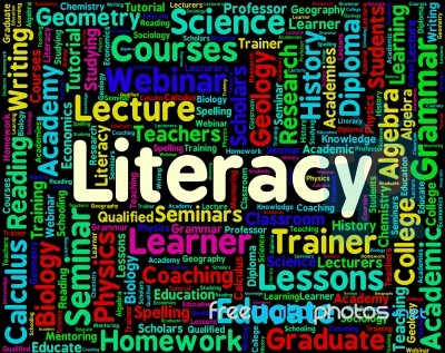 Literacy Word Meaning Reading Read And Proficiency Stock Image