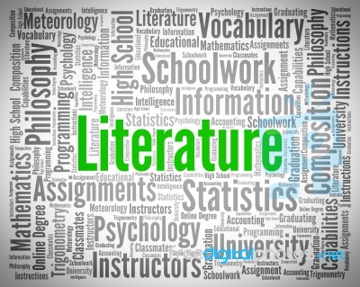 Literature Word Meaning Printed Works And Writing Stock Image - Royalty ...