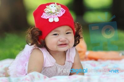 Little Asian Girl Stock Photo