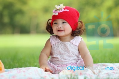 Little Asian Girl Stock Photo