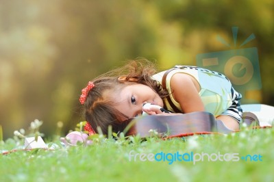 Little Asian Girl Stock Photo