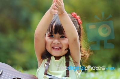 Little Asian Girl Stock Photo