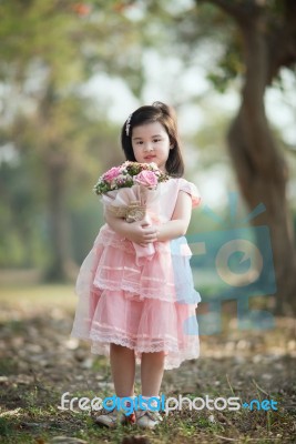 Little Asian Girl Stock Photo