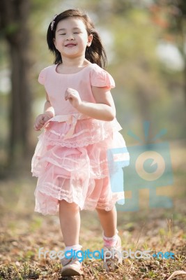 Little Asian Girls Stock Photo