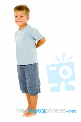Little Boy Standing Stock Photo - Royalty Free Image ID 10063591
