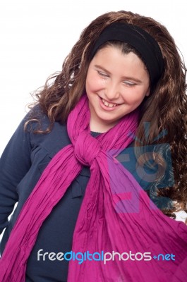 Little Girl Laughing Stock Photo