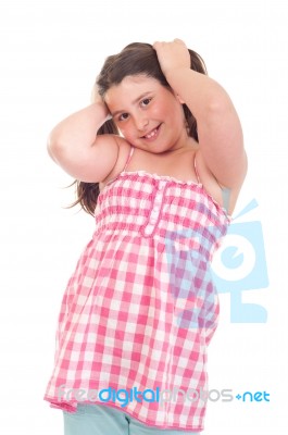 Little Girl Posing Stock Photo