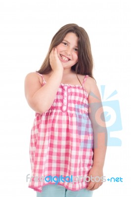 Little Girl Posing Stock Photo