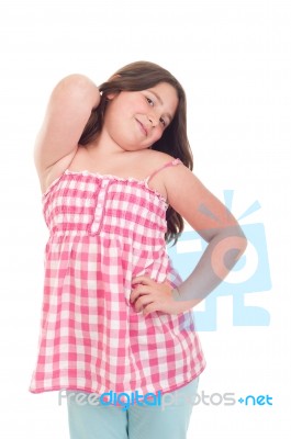 Little Girl Posing Stock Photo