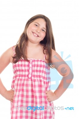 Little Girl Smiling Stock Photo