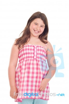 Little Girl Smiling Stock Photo