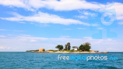 Little Island In Tropical Sea Stock Photo