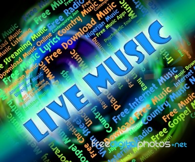 Live Music Indicates Sound Track And Audio Stock Image