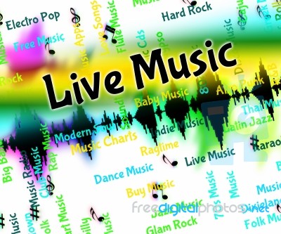 Live Music Indicates Sound Track And Harmonies Stock Image