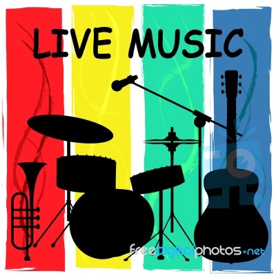 Live Music Shows Sound Track And Audio Stock Image