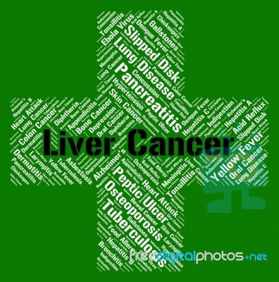 Liver Cancer Represents Poor Health And Afflictions Stock Image