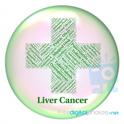 Liver Cancer Represents Poor Health And Attack Stock Image