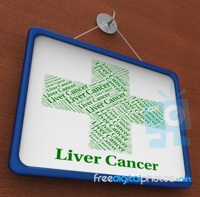 Liver Cancer Shows Poor Health And Affliction Stock Image