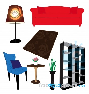 Living Room Furniture Stock Image